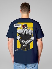 All + Every Blue Judge Dredd You're Next Punk 2000 AD Comics Back Print T-Shirt - Image 1 of 3