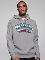 All + Every Grey 2000 AD Comics Featuring Judge Dredd Metallic Text Hoodie - Image 1 of 3