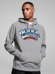 All + Every Grey 2000 AD Comics Featuring Judge Dredd Metallic Text Hoodie - Image 2 of 3