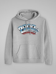 All + Every Grey 2000 AD Comics Featuring Judge Dredd Metallic Text Hoodie - Image 3 of 3