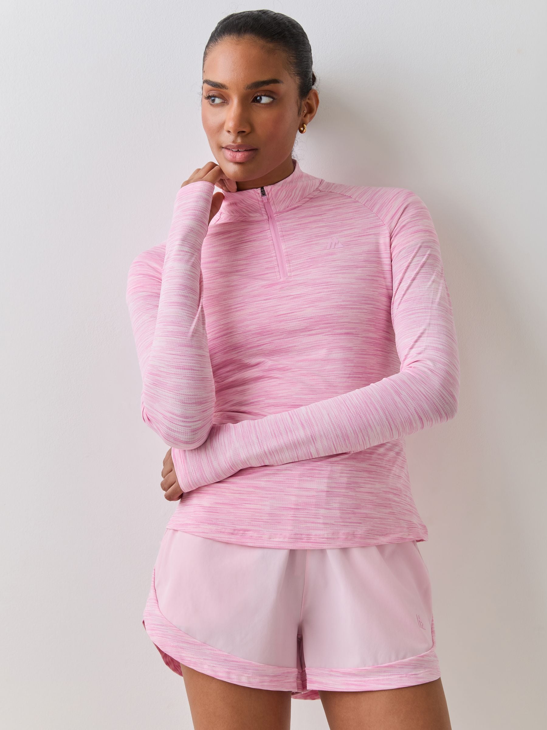 rosa♡ Buy Montirex Pink Quarter Zip Trail 2.0 T-Shirt from the Next UK