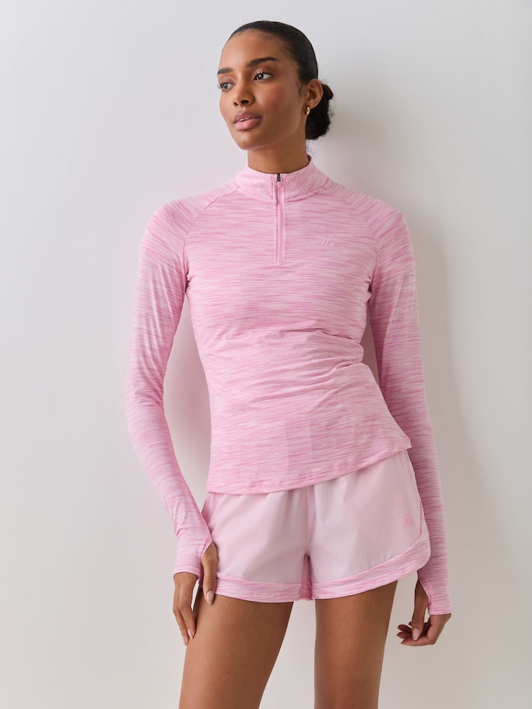 ピンク - Montirex TRAIL 2.0 クォータージップ Tシャツ - 画像 2 / 5