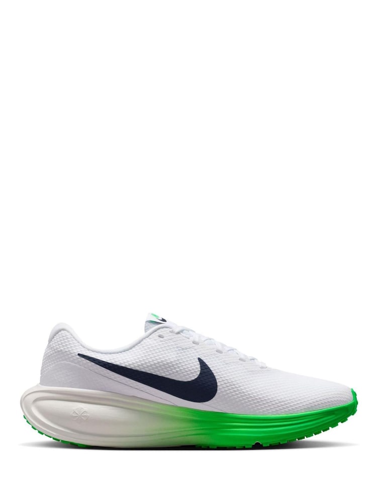 الأبيض والأخضر - حذاء رياضي للركض على الطريق Revolution 8 من Nike - صورة 2 من 8