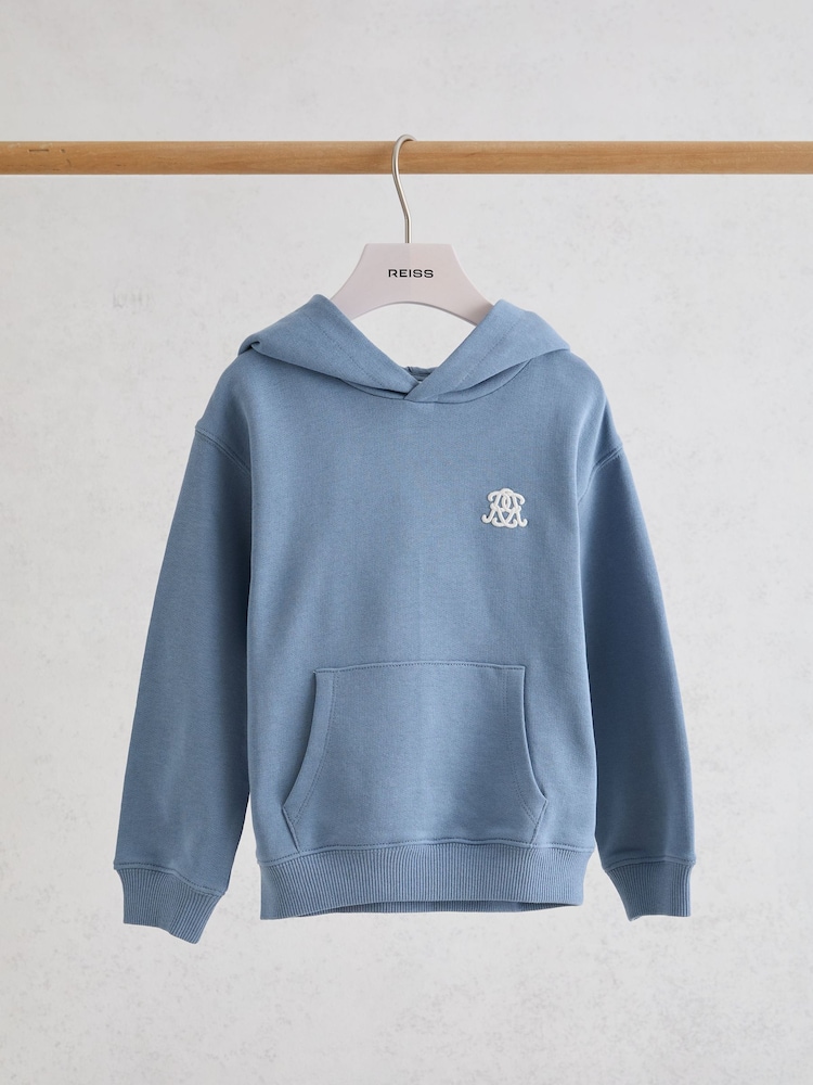 Reiss קפוצ'ון בגזרה נינוחה עם רקמת מונוגרמה, דגם Conlin - תמונה 2 מתוך 3 Reiss קפוצ'ון בגזרה נינוחה עם רקמת מונוגרמה, דגם Conlin - תמונה 2 מתוך 3