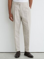 Reiss Oatmeal Finch Trousers - Image 3 of 7