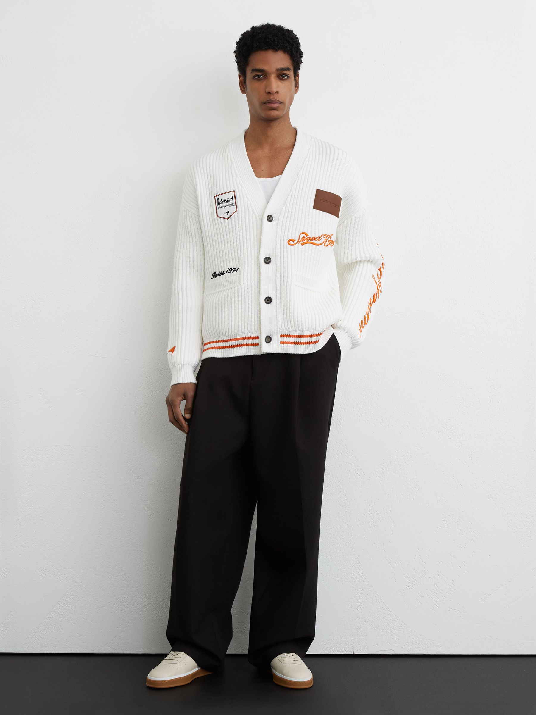 Buy McLaren Racing Embroidered Rib-Knit Cardigan from Next USA