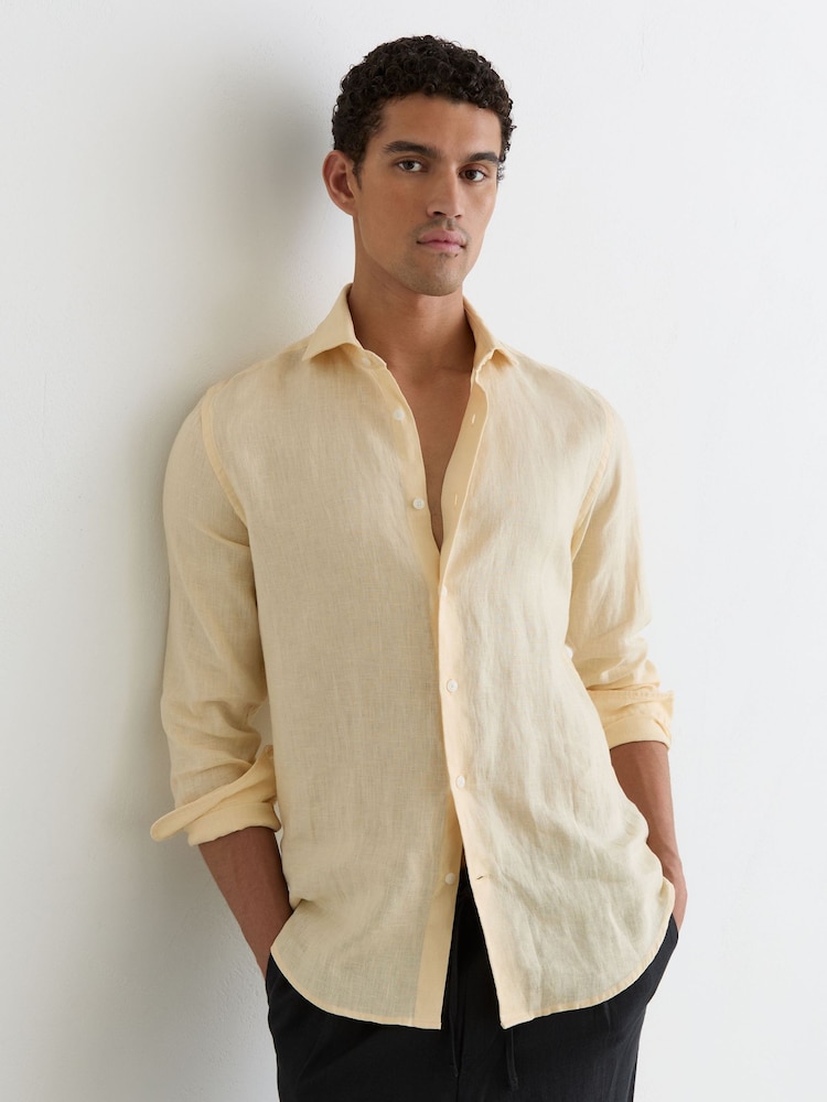 Reiss Buttermilk Yellow Ruban Shirt - Image 1 of 7
