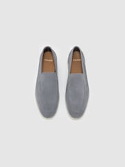 أزرق شاحب - حذاء شمواه سهل اللبس Kason من Reiss - صورة 3 من 5