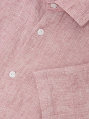 Reiss Raspberry Pink Melange Holiday Shirt - Image 6 of 6