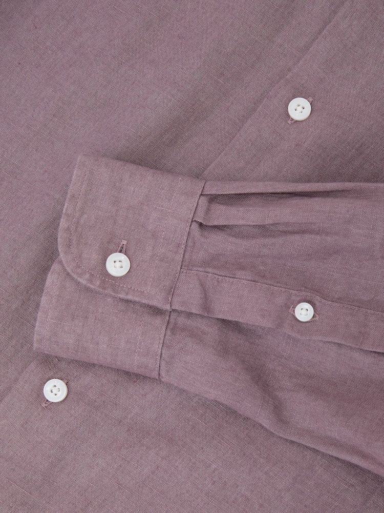 Mauve Vaaleanpunainen - Reiss Ruban -pellavapaita, jossa leikkauskaulus ja normaali istuvuus - Kuva 9 / 9