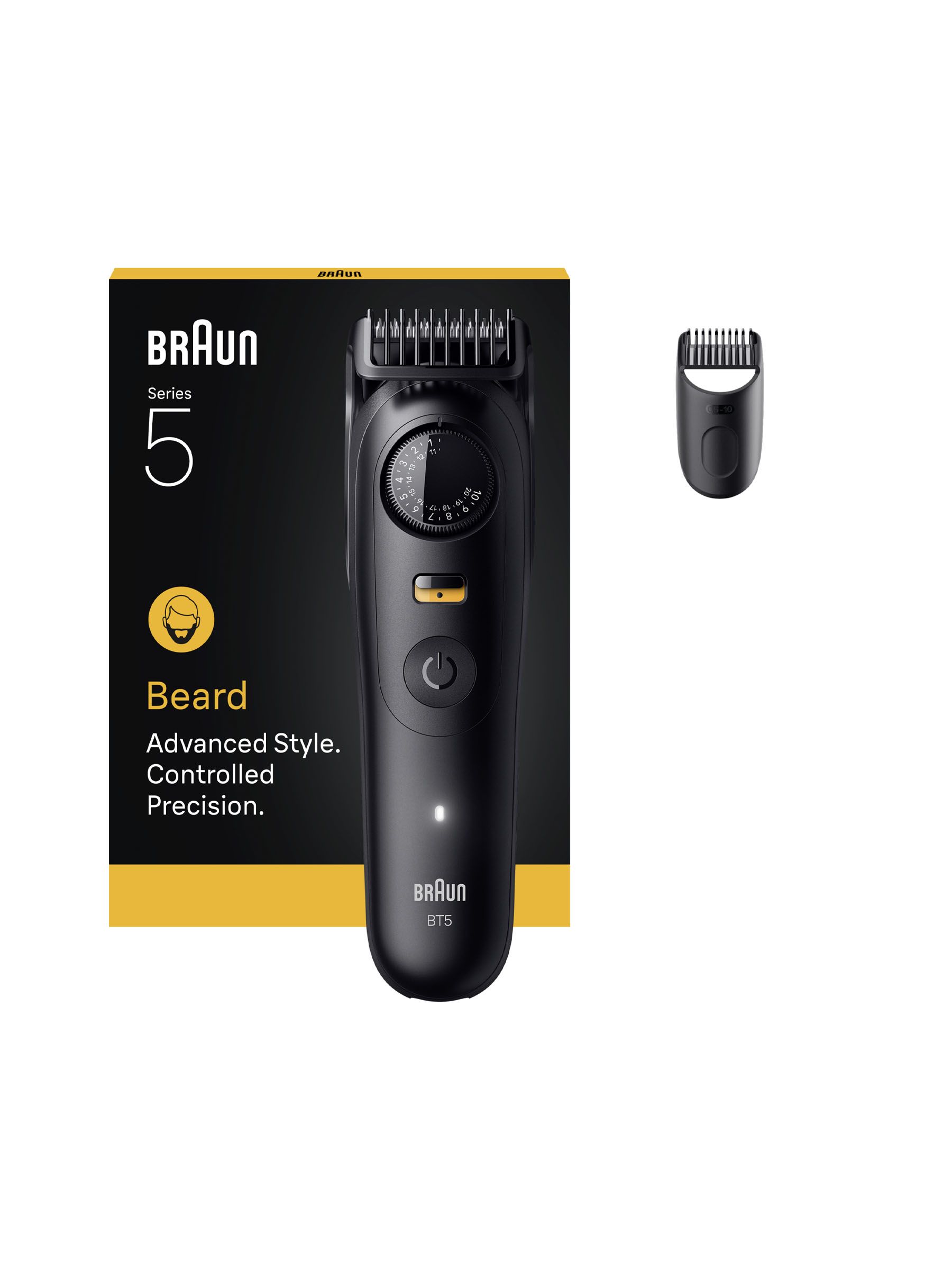 Braun Beard Trimmer Series 5, +2 Styling Tools, 20 Lengths, Sharp Blade, Bt5500, Black,Top Gift Picks - Image 6