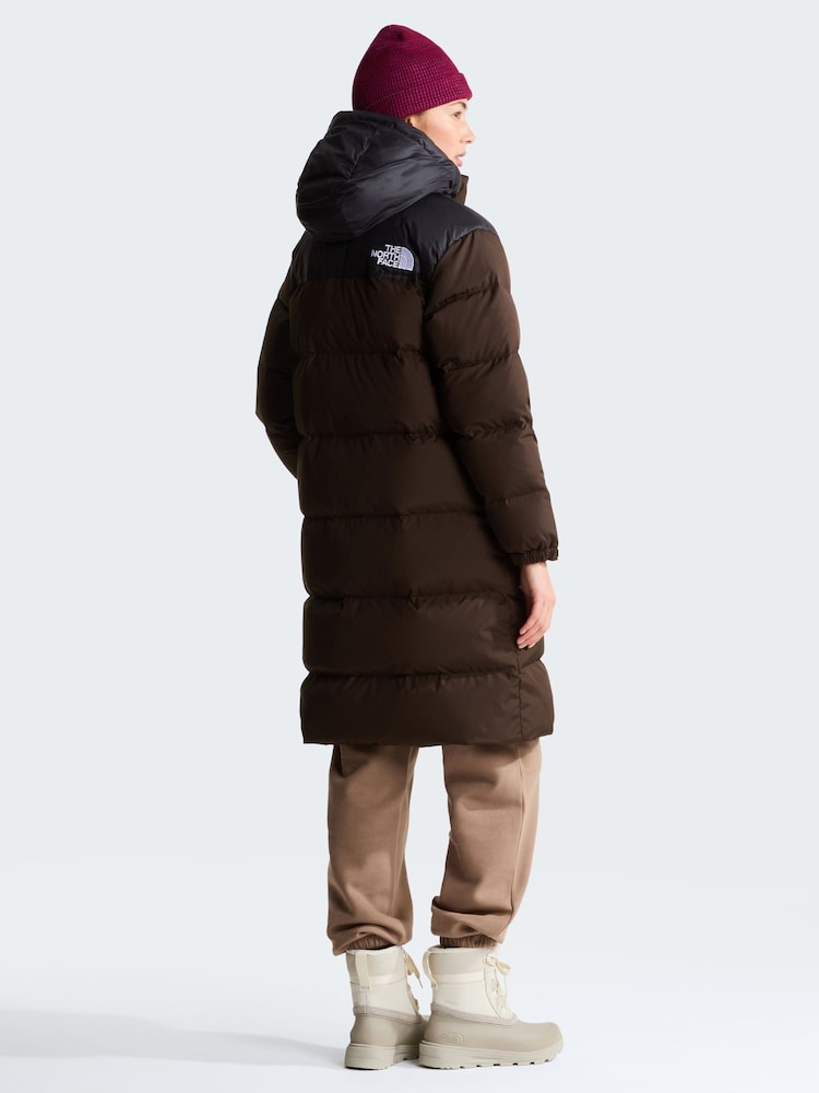The North Face Brown Nuptse Puffer Parka Jacket - Image 2 of 6 The North Face Brown Nuptse Puffer Parka Jacket - Image 2 of 6