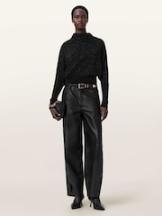 AllSaints Black Ridley Sparkle Jumper - Image 3 of 6