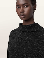 AllSaints Black Ridley Sparkle Jumper - Image 5 of 6