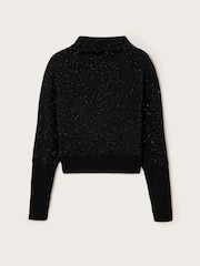 AllSaints Black Ridley Sparkle Jumper - Image 6 of 6