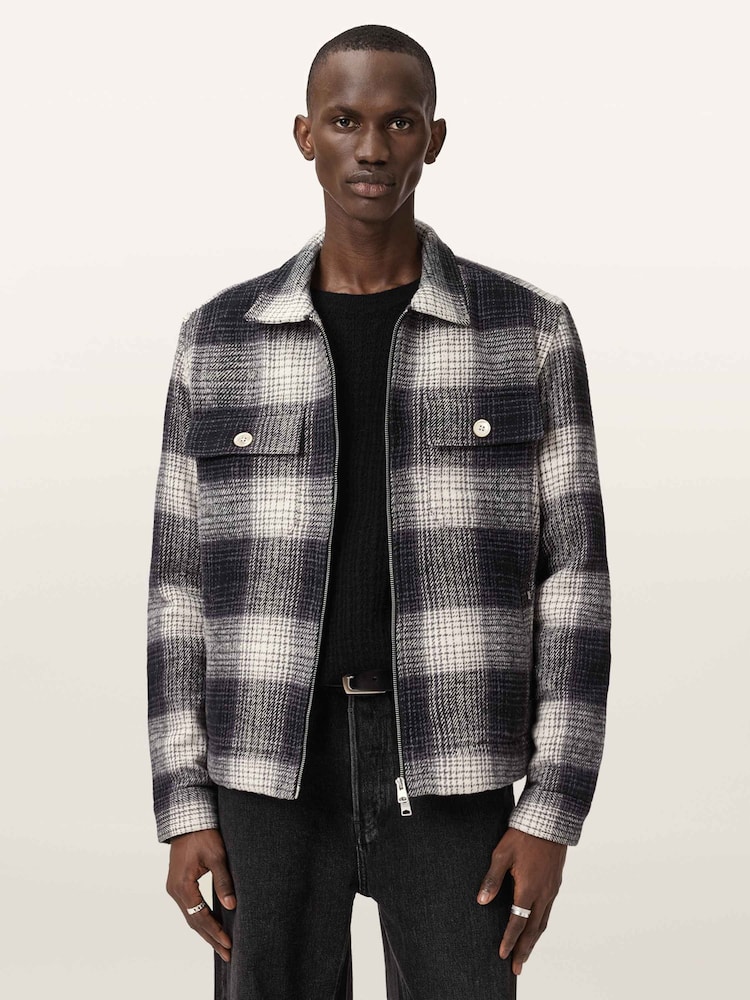 AllSaints White Matheson Jacket - Image 1 of 7
