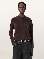 AllSaints Red Rebel Crew Neck Jumper - Image 1 of 7