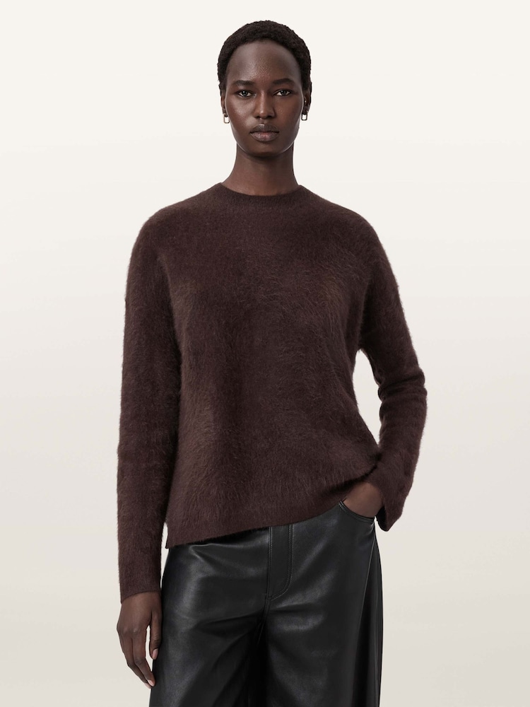 AllSaints Red Rebel Crew Neck Jumper - Image 2 of 7