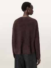 AllSaints Red Rebel Crew Neck Jumper - Image 3 of 7