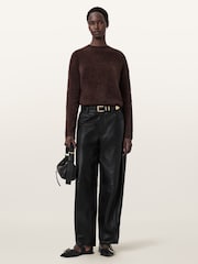 AllSaints Red Rebel Crew Neck Jumper - Image 5 of 7