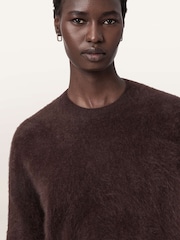 AllSaints Red Rebel Crew Neck Jumper - Image 6 of 7