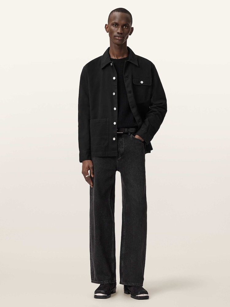 AllSaints Black Nevis Chore Jacket - Image 2 of 7