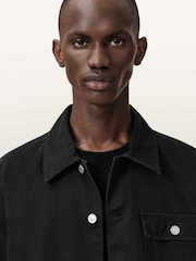 AllSaints Black Nevis Chore Jacket - Image 3 of 7