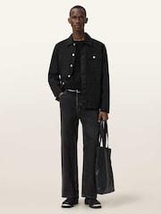 AllSaints Black Nevis Chore Jacket - Image 5 of 7