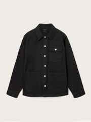 AllSaints Black Nevis Chore Jacket - Image 7 of 7