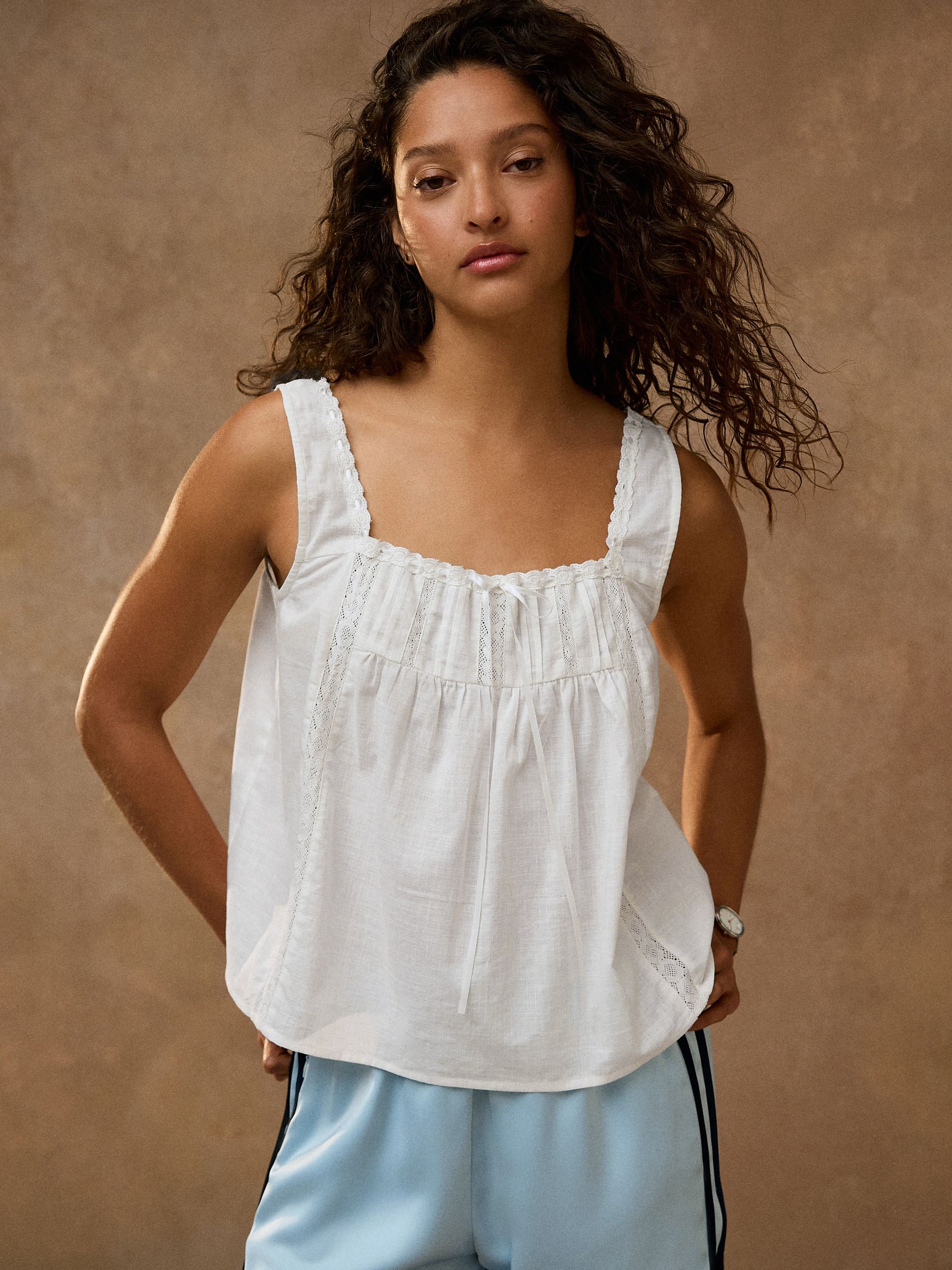 Buy White Lace Ribbon Trim Cami Top from the Next UK online shop