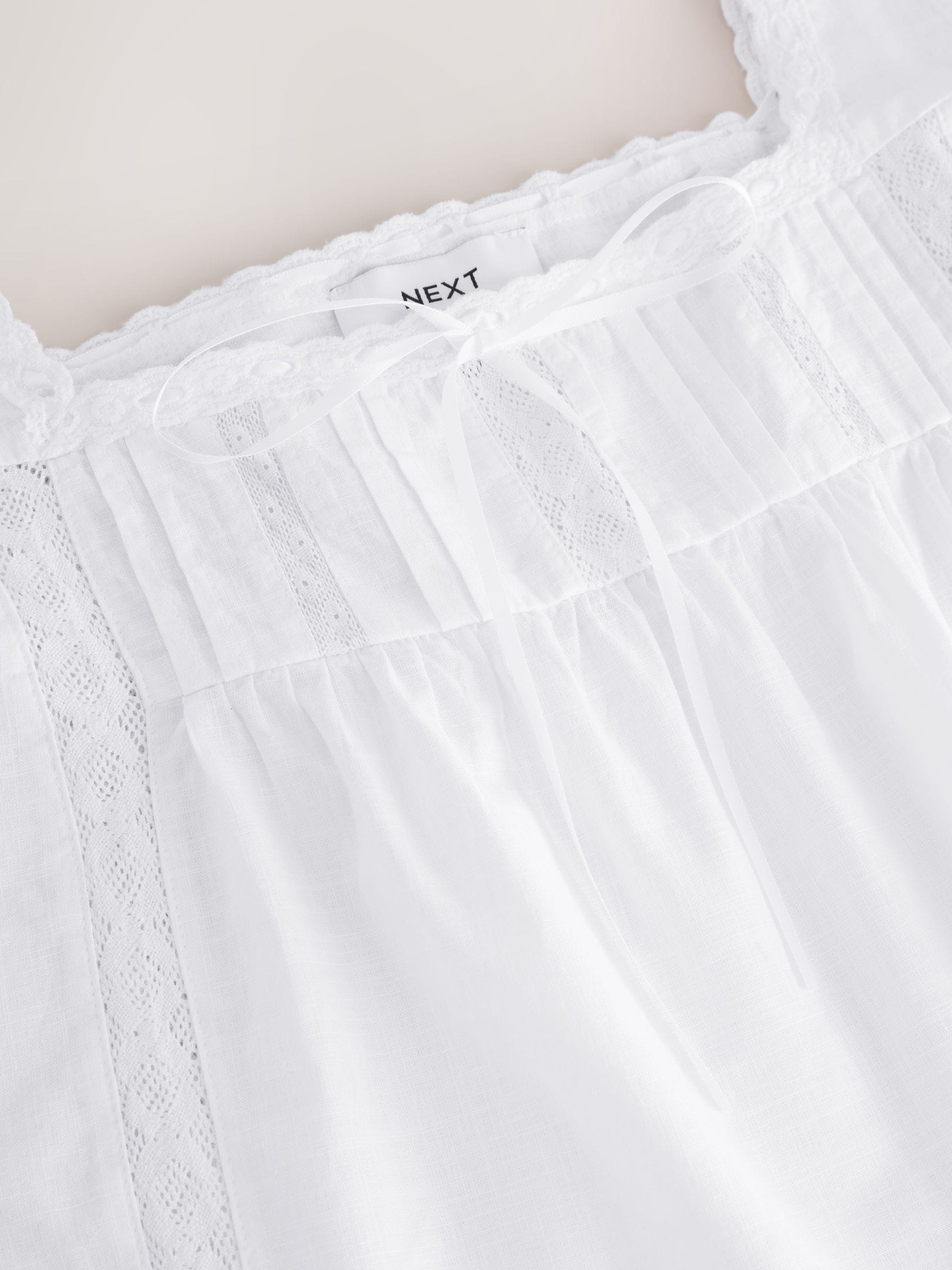 Buy White Lace Ribbon Trim Cami Top from Next USA