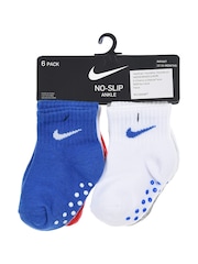 Nike Blue NHN Pop Color Ankle Gripper Socks 6 Pack - Image 3 of 6