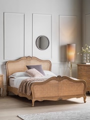 Gallery Home Light Wood Chic Cane Weathered Bed - Image 1 of 5