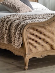 Gallery Home Light Wood Chic Cane Weathered Bed - Image 2 of 5