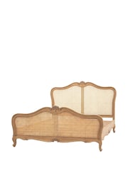 Gallery Home Light Wood Chic Cane Weathered Bed - Image 4 of 5