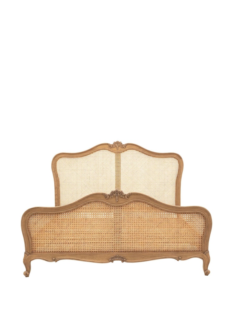 Gallery Home Light Wood Chic Cane Weathered Bed - Image 5 of 5