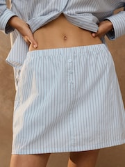 Blue/Brown Stripe Mini Skort - Image 4 of 7