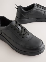 Black Standard Fit (F) Leather Lace-up School Shoes - Image 4 of 5