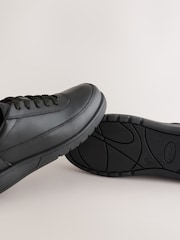 Black Standard Fit (F) Leather Lace-up School Shoes - Image 5 of 5