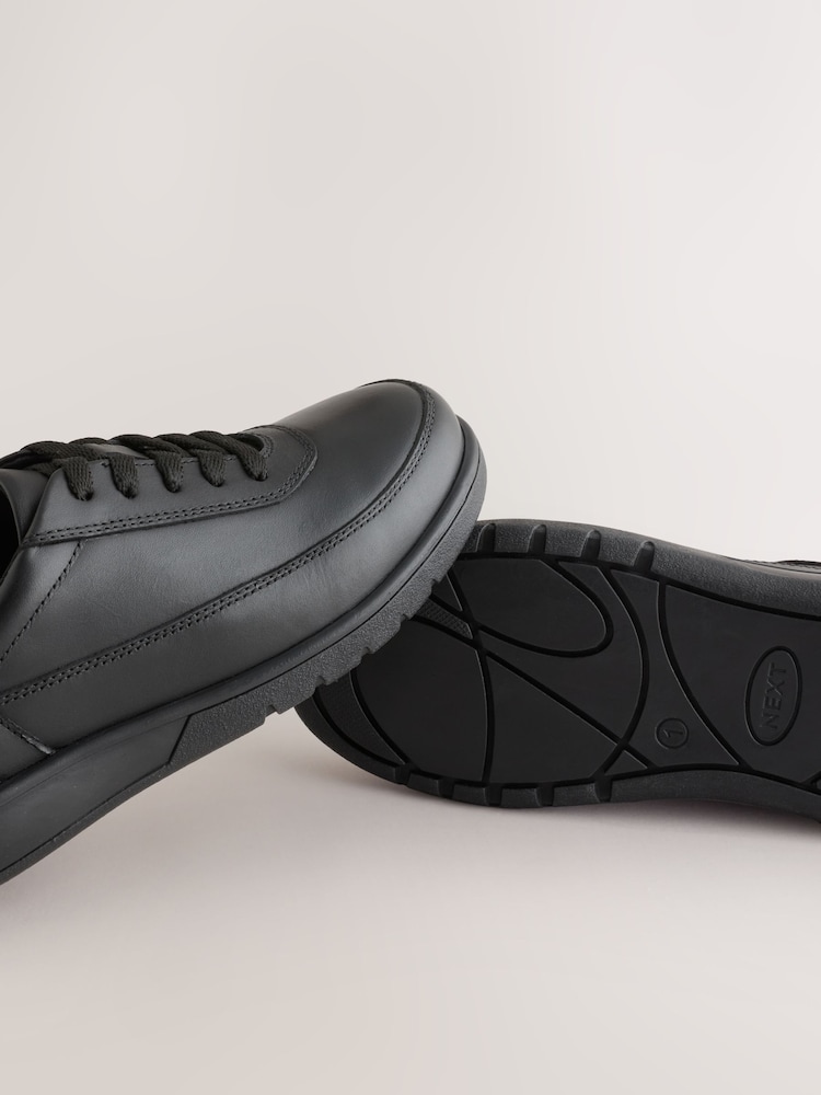 Black Standard Fit (F) Leather Lace-up School Shoes - Image 5 of 5 Black Standard Fit (F) Leather Lace-up School Shoes - Image 5 of 5