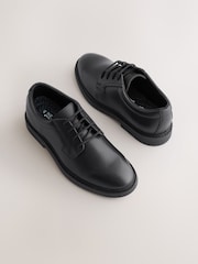 Black Leather Lace Up School Shoes - Image 1 of 5
