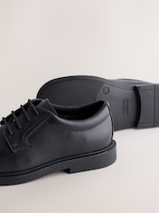 Black Leather Lace Up School Shoes - Image 5 of 5