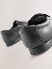 Black Extra Wide Fit (H) Slip On Leather Loafer School Shoes - Image 5 of 5