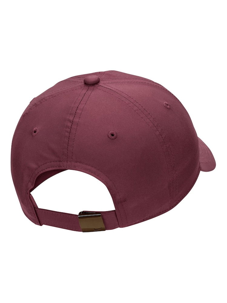 Nike Red Dri-FIT Club Unstructured Metal Swoosh Cap - Image 2 of 2 Nike Red Dri-FIT Club Unstructured Metal Swoosh Cap - Image 2 of 2
