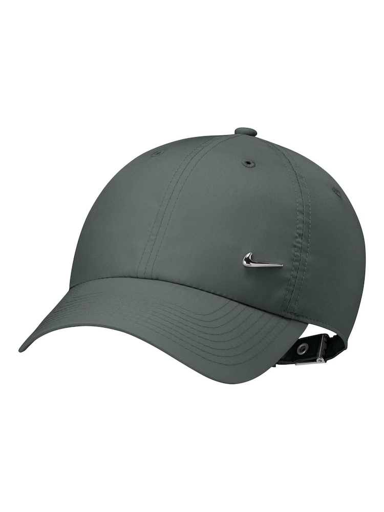 Nike Green Dri-FIT Club Unstructured Metal Swoosh Cap - Image 1 of 2 Nike Green Dri-FIT Club Unstructured Metal Swoosh Cap - Image 1 of 2