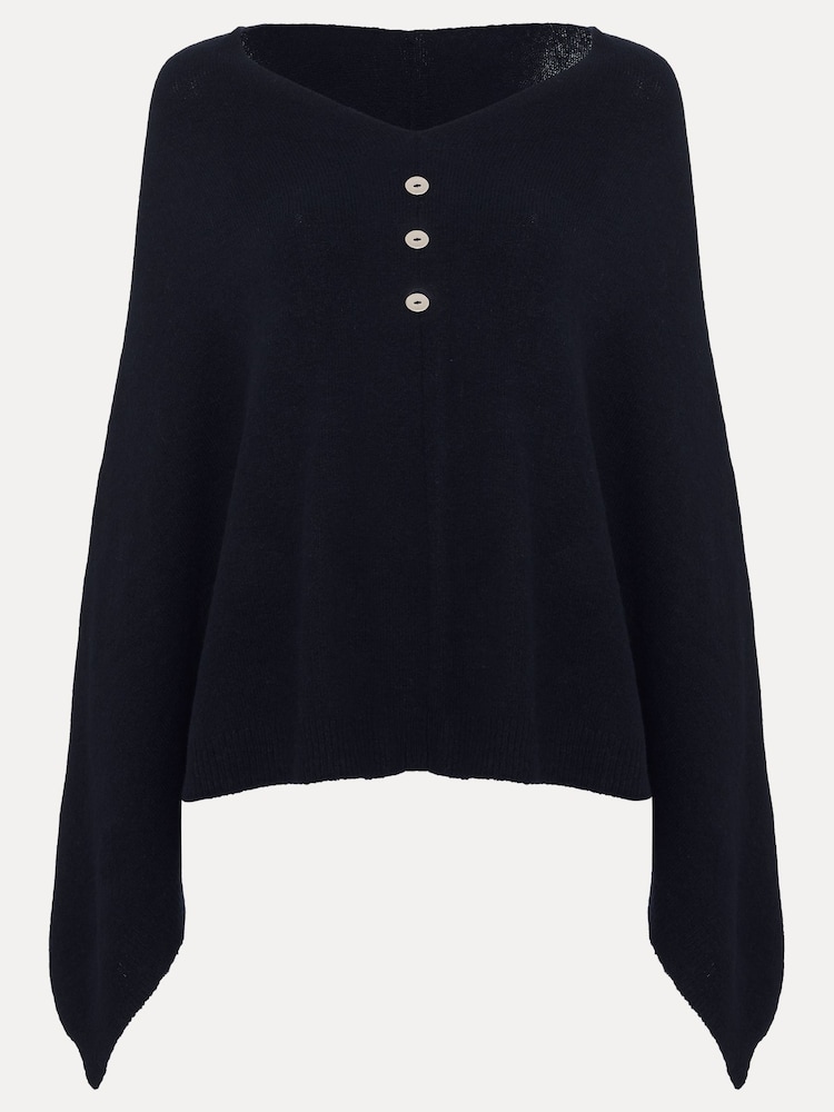 Phase Eight Blue Smart Poncho - Image 6 of 6 Phase Eight Blue Smart Poncho - Image 6 of 6