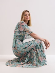 Phase Eight Purple Violet Floral Dress - Image 8 of 8