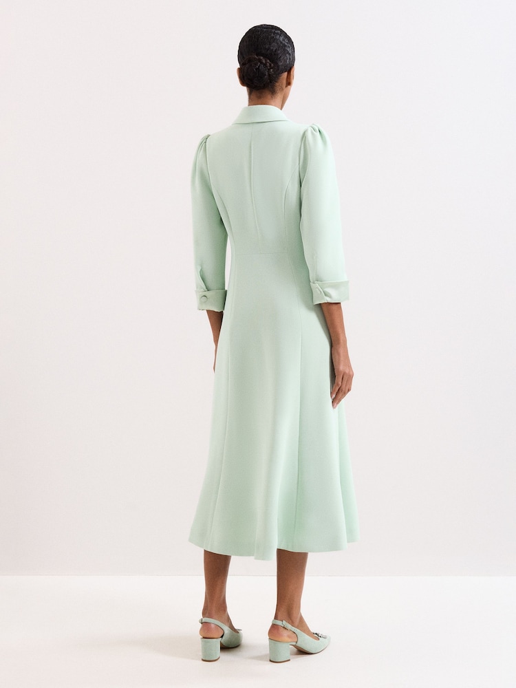Phase Eight Green Paloma Tux Midi Dress - Image 2 of 7 Phase Eight Green Paloma Tux Midi Dress - Image 2 of 7