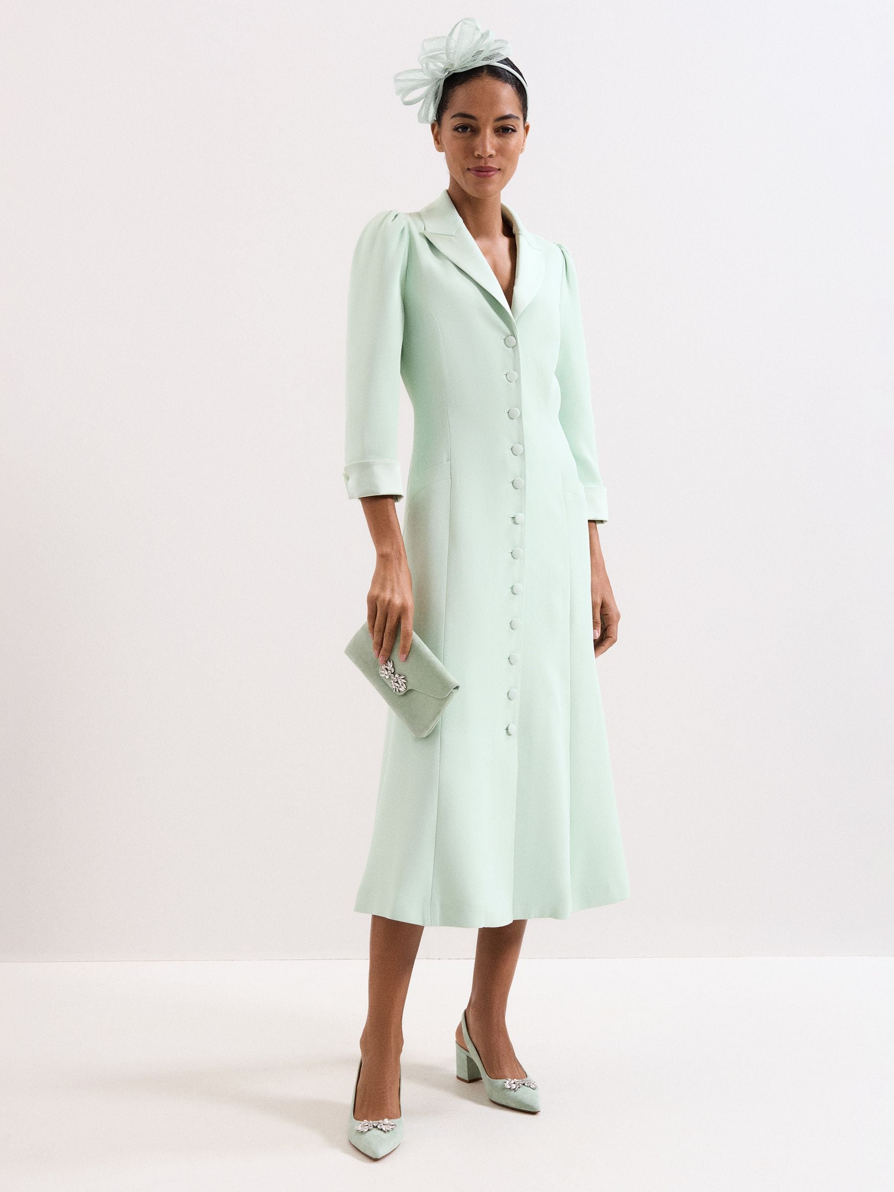 Buy Phase Eight Green Paloma Tux Midi Dress from Next USA