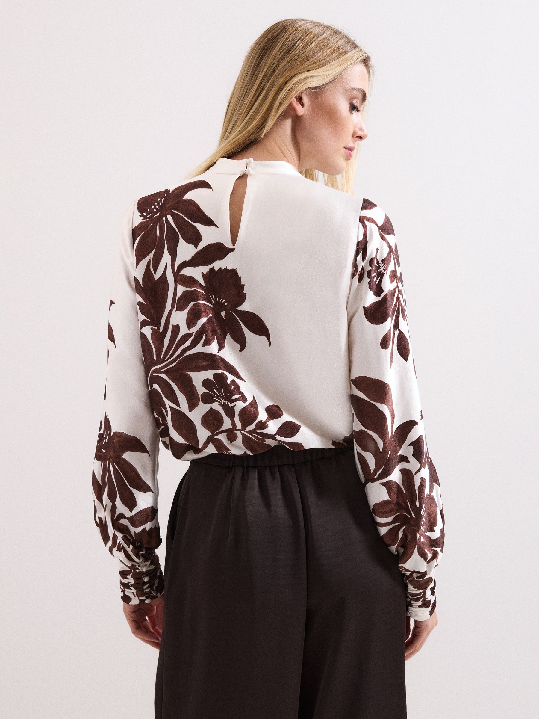 Buy Phase Eight Brown Hattie Satin Blouse from Next USA